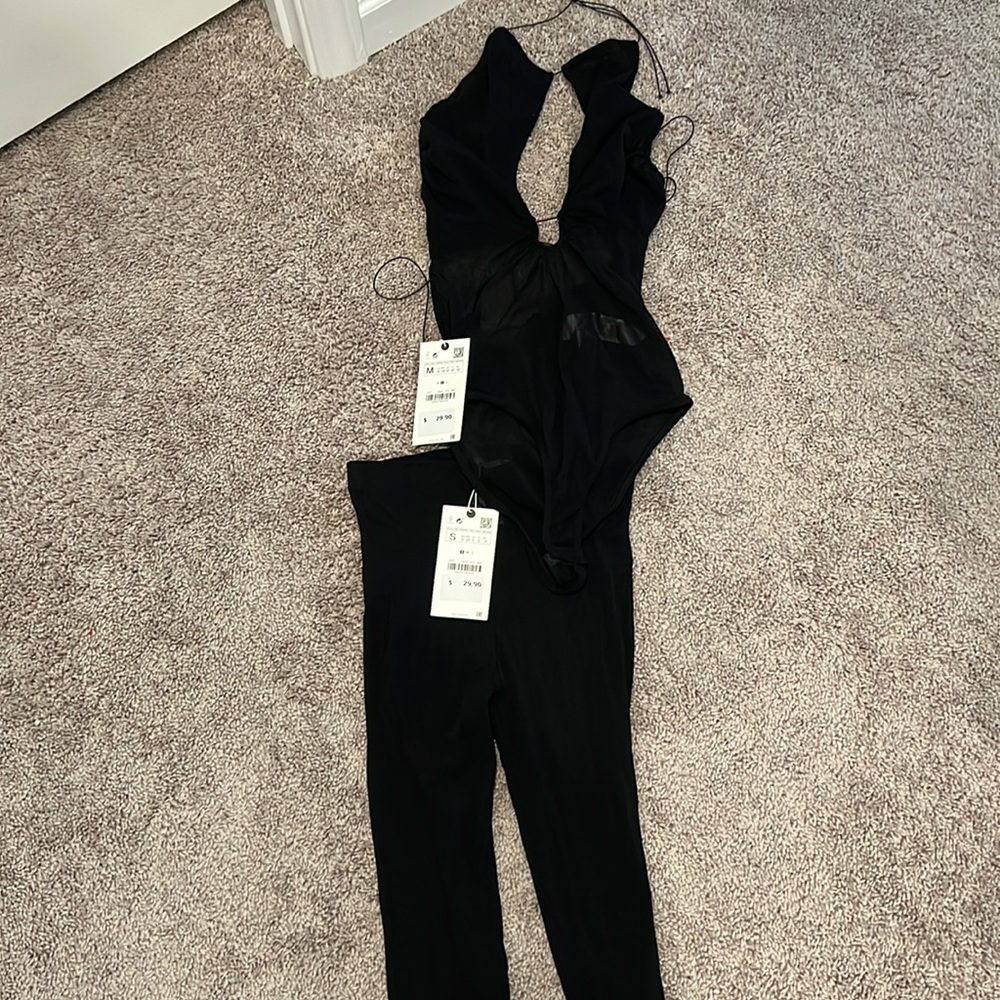 Zara Mesh Bodysuit/Legging Set